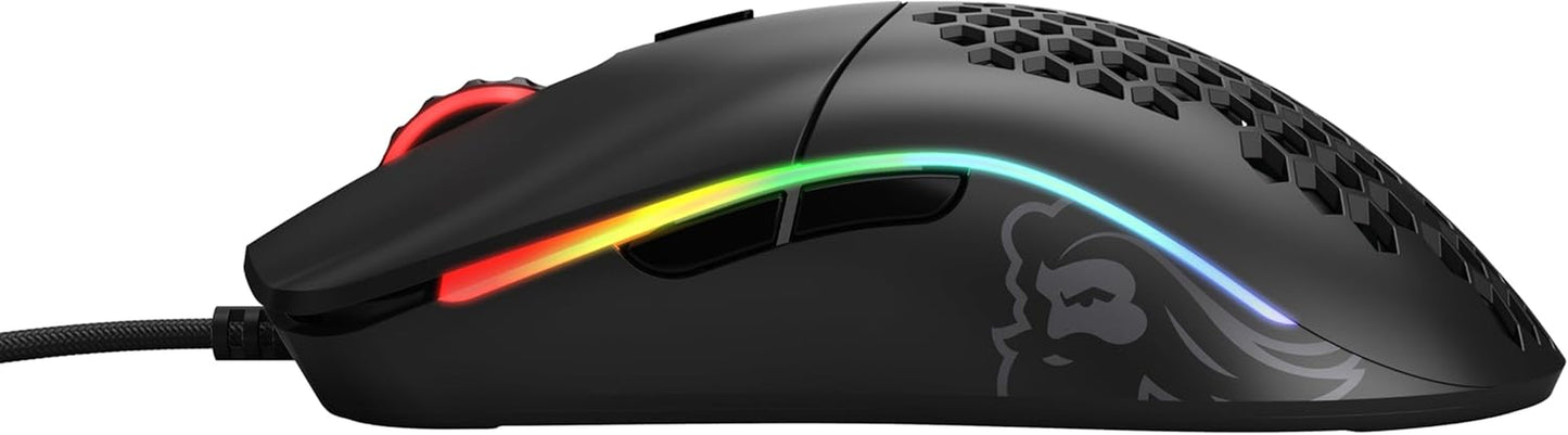 Model O Wired Gaming Mouse 67G Superlight Honeycomb Design, RGB, Pixart 3360 Sensor, Omron Switches, Ambidextrous - Matte Black