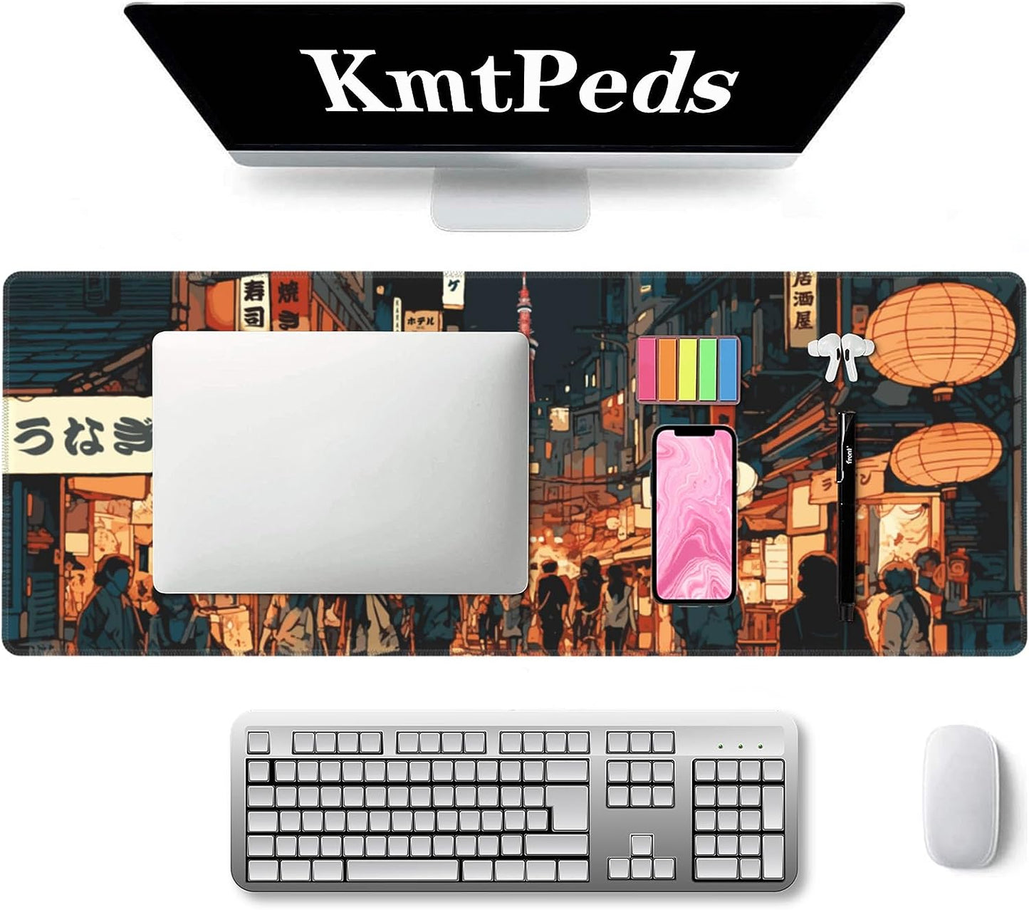 Japanese Street Gaming Mouse Pad Large Anime Mouse Pad Mat Desk Pad 31.5 X 11.8