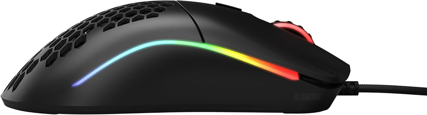 Model O Wired Gaming Mouse 67G Superlight Honeycomb Design, RGB, Pixart 3360 Sensor, Omron Switches, Ambidextrous - Matte Black