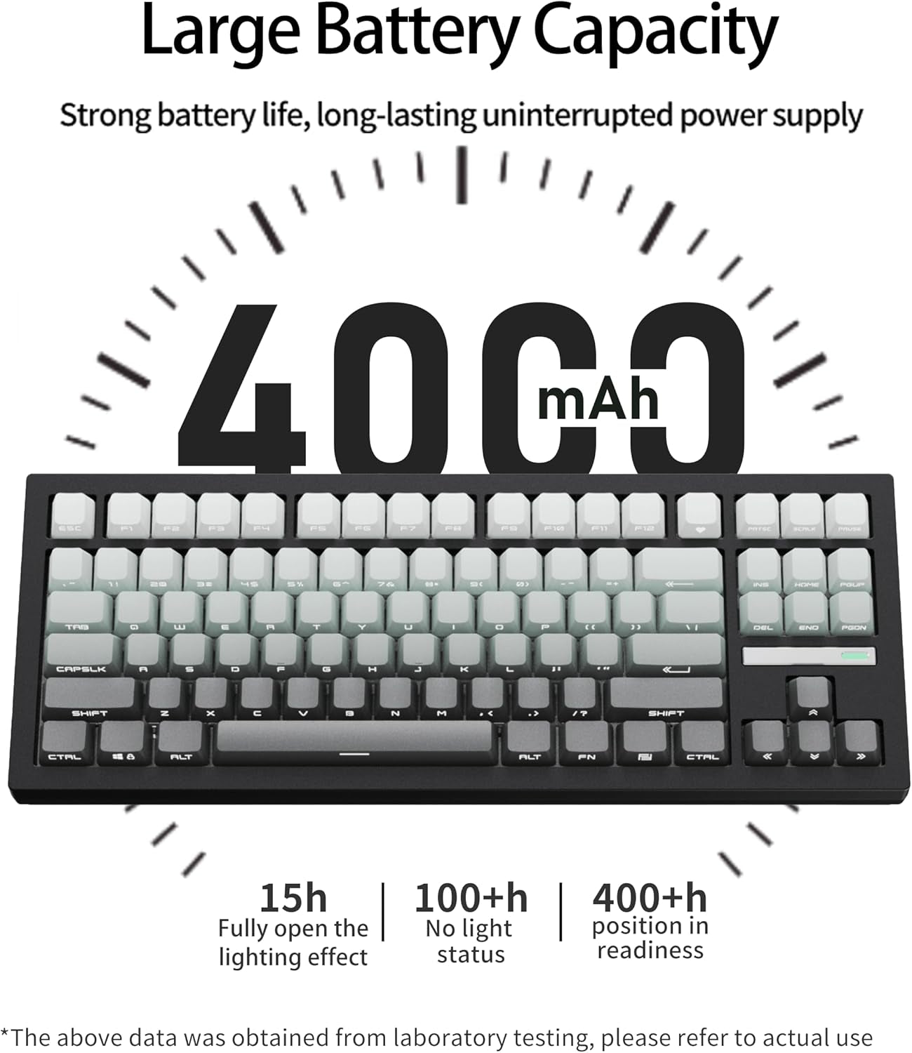 ZH870 Wireless Mechanical Gaming Keyboard,80% Black Custom Creamy Sound Keyboard with Shine through PBT Keycaps,Pre-Lubed Linear Switches,Hot-Swappable,Rgb Backlit,2.4Ghz/Usb-C/Bt5.0