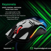 Model O Wired – 67g, Pixart 3360 Sensor, RGB, Omron Switches, Black