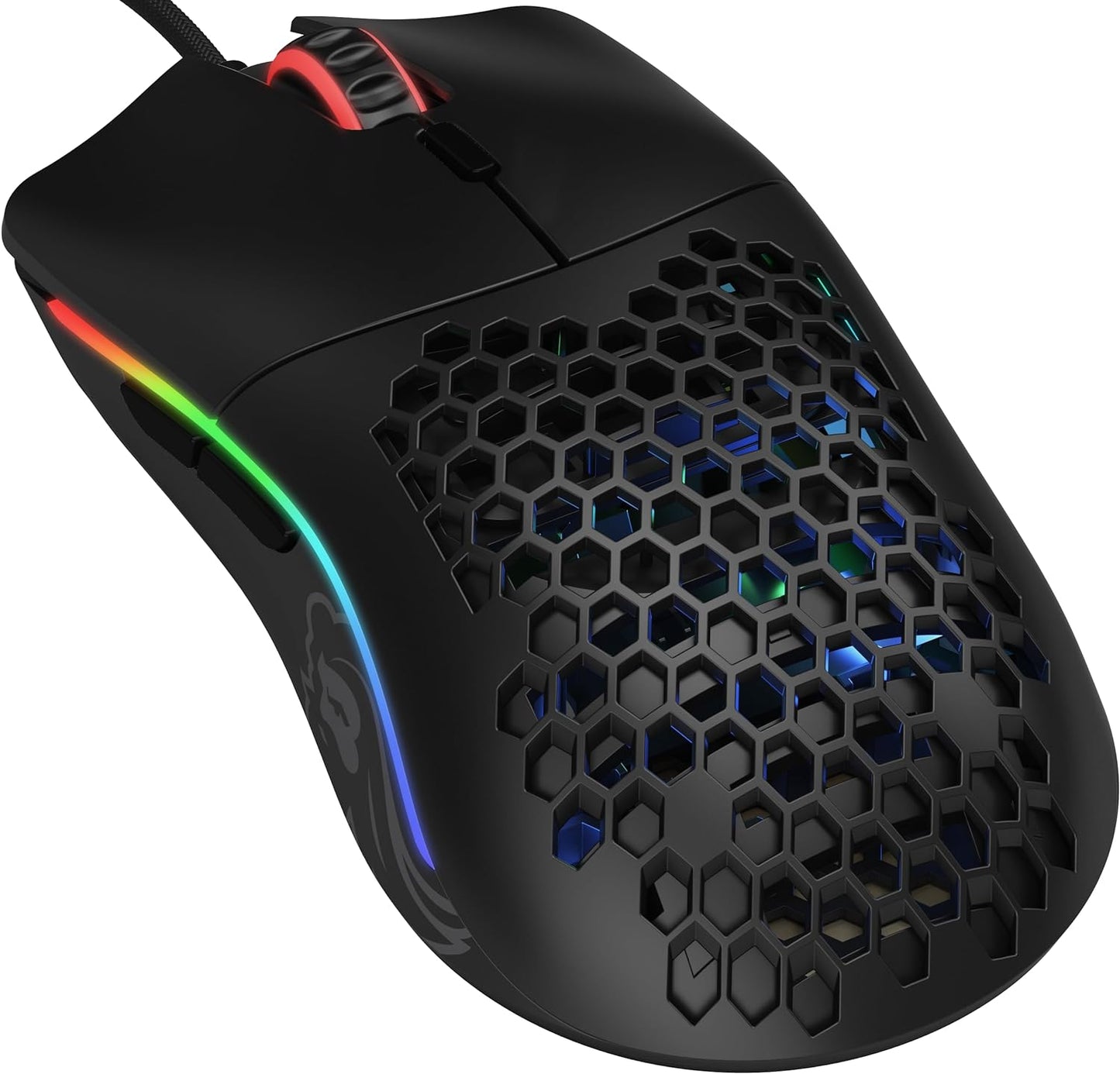 Model O Wired Gaming Mouse 67G Superlight Honeycomb Design, RGB, Pixart 3360 Sensor, Omron Switches, Ambidextrous - Matte Black