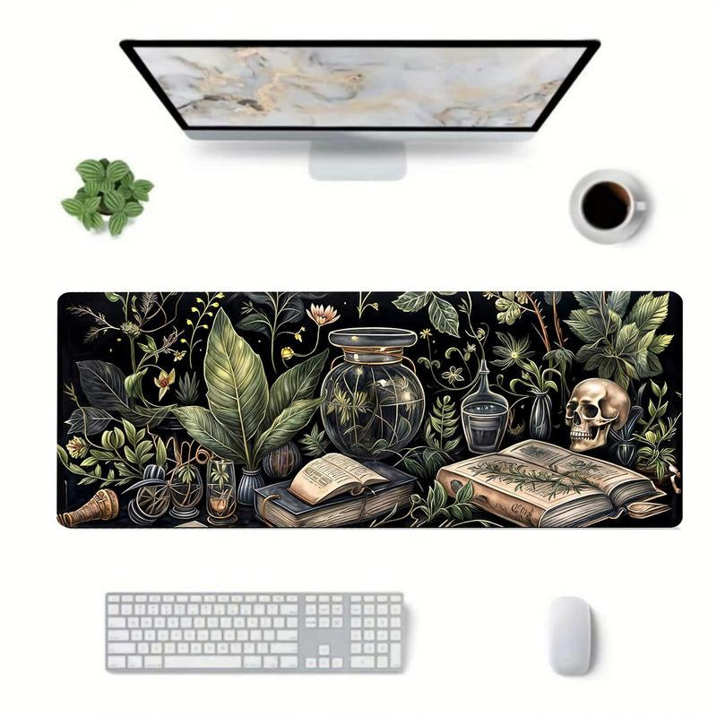 Dark Academia Pattern Mouse Pad, 1 Count Rectangle Gaming Mouse Pad, Mouse Mat, Non-Slip Rubber Base Desk Mat for Gaming & Office & Workspace, Office Accessories, Desktop Accessory, Gaming Mousepad
