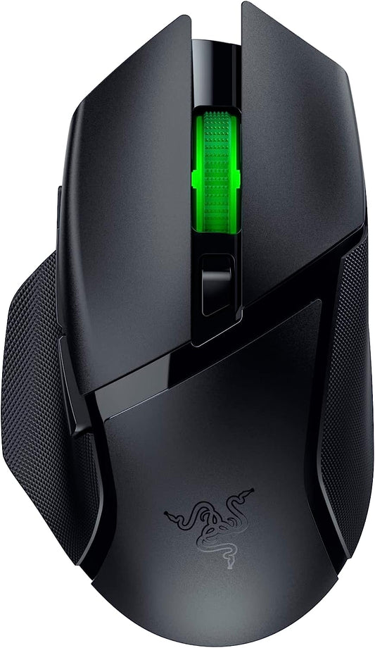 Basilisk V3 X Hyperspeed Customizable Wireless Gaming Mouse: Mechanical Switches Gen-2-5G Advanced 18K Optical Sensor - Chroma RGB 9 Programmable Controls 535 Hr Battery Classic Black