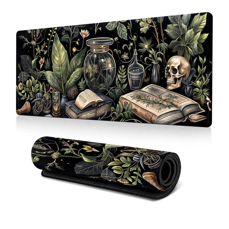 Dark Academia Pattern Mouse Pad, 1 Count Rectangle Gaming Mouse Pad, Mouse Mat, Non-Slip Rubber Base Desk Mat for Gaming & Office & Workspace, Office Accessories, Desktop Accessory, Gaming Mousepad