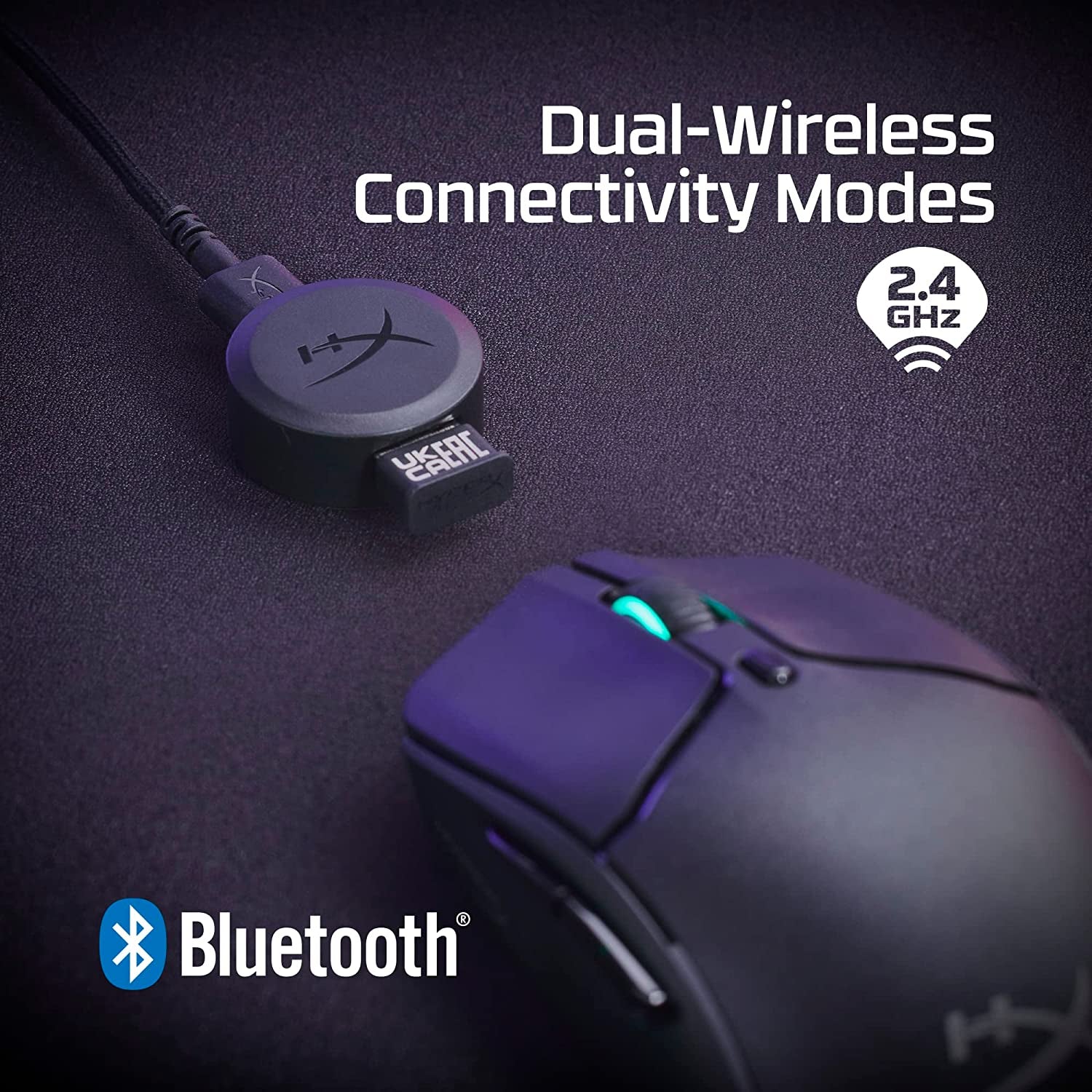 Pulsefire Haste 2 – Wireless Gaming Mouse- Ultra Lightweight, 61G, 100 Hour Battery Life, Dual Wireless Connectivity, Precision Sensor - Black
