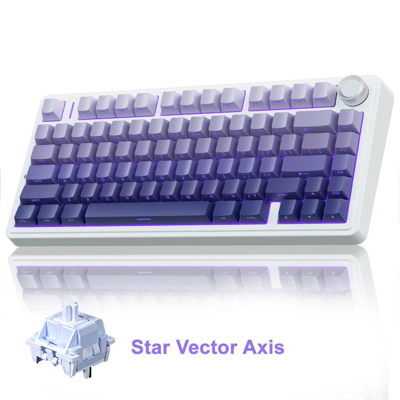 AULA F75 Pro Mechanical Keyboard RGB Backlit 2.4G Wireless Bluetooth Hot-Swappable Gaming Keyboard for Gamers Gaming PC Accessories Gasket Custom Creamy Keyboard Tiktokshopbacktoschool