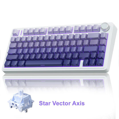 AULA F75 Pro Mechanical Keyboard RGB Backlit 2.4G Wireless Bluetooth Hot-Swappable Gaming Keyboard for Gamers Gaming PC Accessories Gasket Custom Creamy Keyboard Tiktokshopbacktoschool