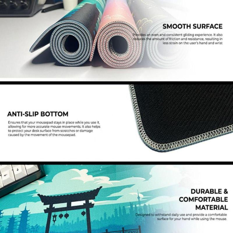 Creative Design Mouse Mat, Universal Mouse Pad with Non-Slip Bottom, Desktop Pads for Office, Laptop, Gaming & Study, Desktop Accessory