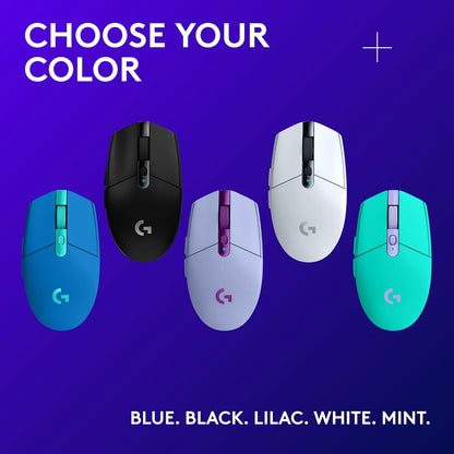 305 LIGHTSPEED Wireless Gaming Mouse, Hero 12K Sensor, 12,000 DPI, Lightweight, 6 Programmable Buttons, 250H Battery Life, On-Board Memory, Pc/Mac - Black