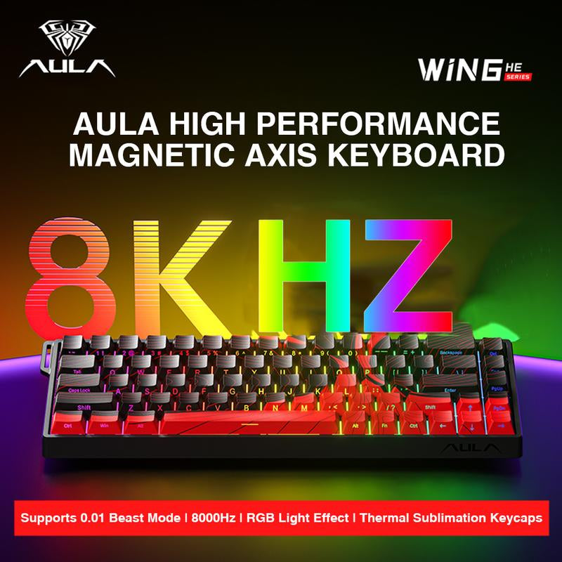 [New]Aula WIN68/WIN60 HE Magnetic Keyboard with Adjustable Actuation, Hall Effect Keyboard with 0.3Ms Latency, 65% Wired Compact Keyboard, 8000 Hz Polling Rate, Hot-Swap College School Supplies Tiktokshopbacktoschool