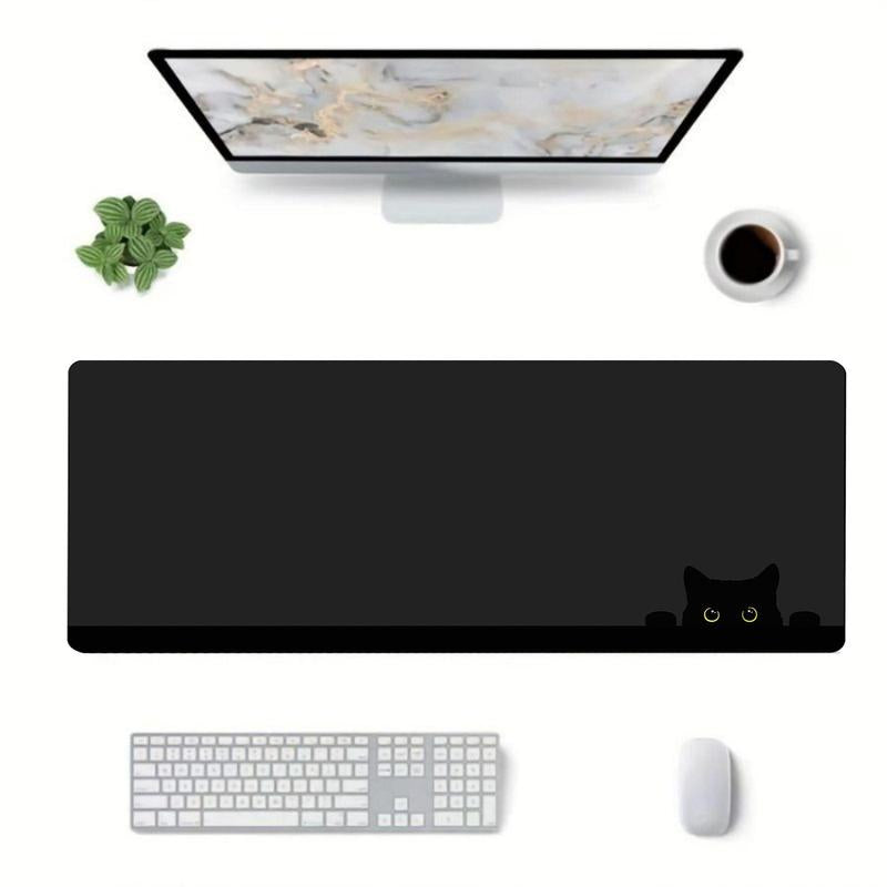 Cute Cat Pattern Mouse Pad, 1 Count Large Gaming Mouse Mat, Non-Slip Rubber Base Mousepad, Keyboard Mat, Desk Pad for Home Office, Desk Accessories