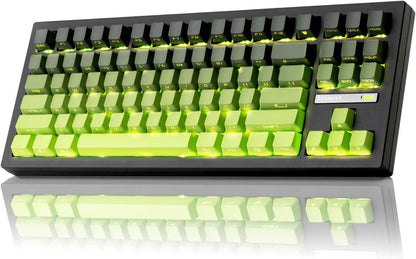 ZH870 Wireless Mechanical Gaming Keyboard,80% Black Custom Creamy Sound Keyboard with Shine through PBT Keycaps,Pre-Lubed Linear Switches,Hot-Swappable,Rgb Backlit,2.4Ghz/Usb-C/Bt5.0