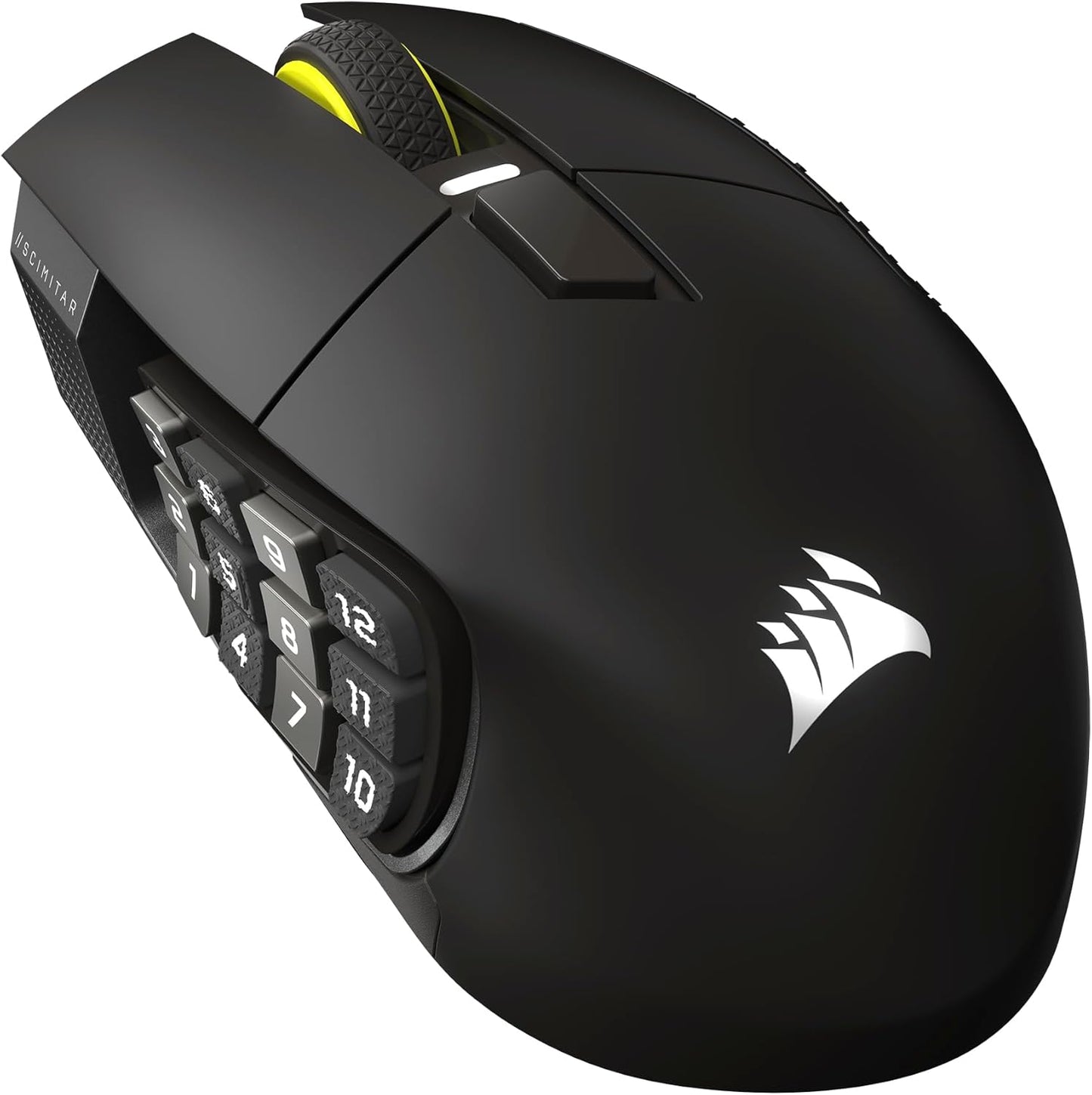 SCIMITAR RGB ELITE Gaming Mouse for MOBA, MMO - 18,000 DPI - 17 Progammable Buttons - Icue Compatible - Black