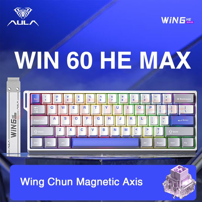 [New]Aula WIN68/WIN60 HE Magnetic Keyboard with Adjustable Actuation, Hall Effect Keyboard with 0.3Ms Latency, 65% Wired Compact Keyboard, 8000 Hz Polling Rate, Hot-Swap College School Supplies Tiktokshopbacktoschool