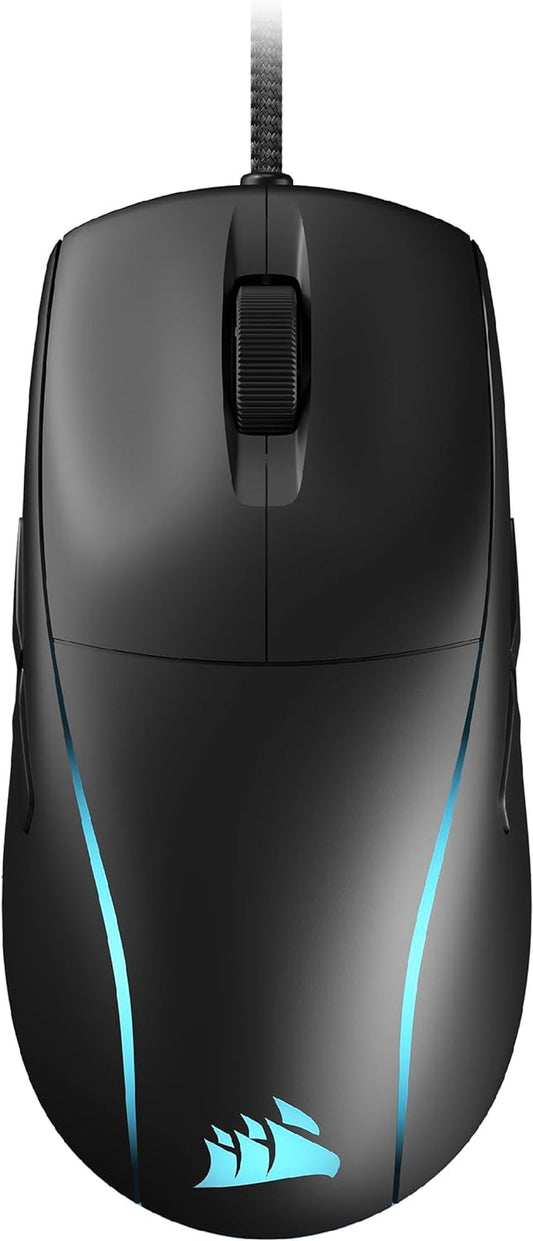 M75 Wired RGB Lightweight FPS Gaming Mouse – 26,000 DPI – Swappable Side Buttons – PC – Black