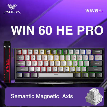 [New]Aula WIN68/WIN60 HE Magnetic Keyboard with Adjustable Actuation, Hall Effect Keyboard with 0.3Ms Latency, 65% Wired Compact Keyboard, 8000 Hz Polling Rate, Hot-Swap College School Supplies Tiktokshopbacktoschool