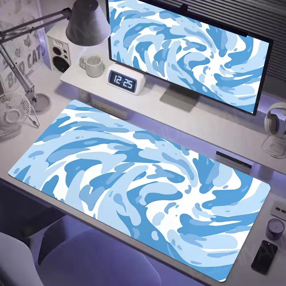 Art Vortex Texture Mouse Pad Computer Laptop Keyboard Pads Office Large Desk Mat Gaming Mousepad Rubber Non-Slip Cushion 900X400