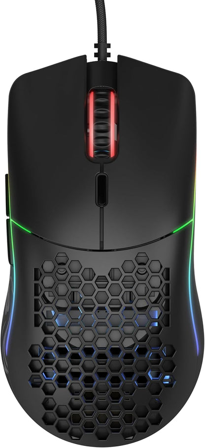 Model O Wired Gaming Mouse 67G Superlight Honeycomb Design, RGB, Pixart 3360 Sensor, Omron Switches, Ambidextrous - Matte Black