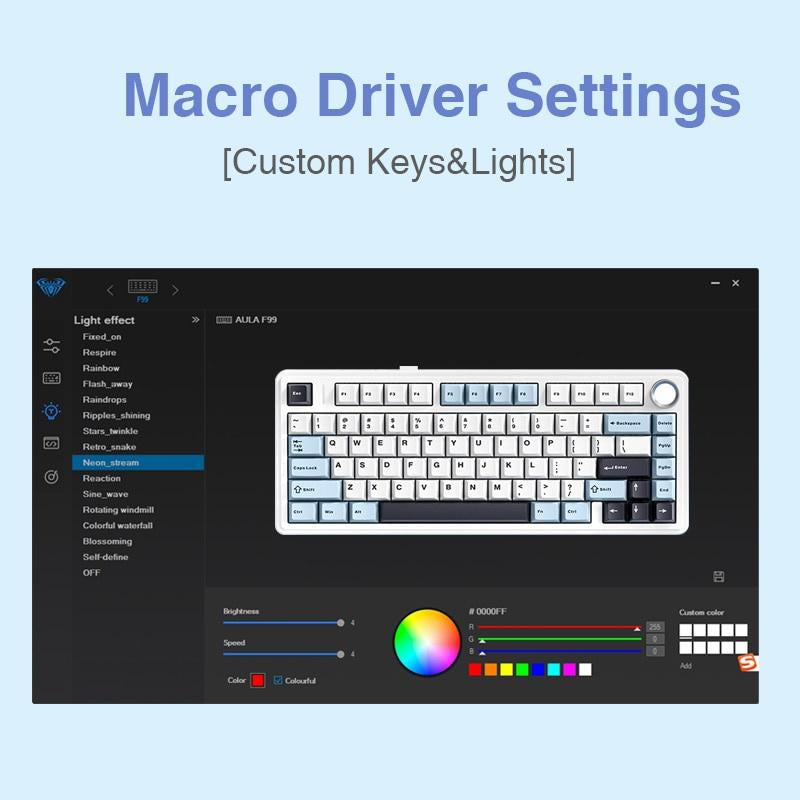 F75 Wireless Mechanical Keyboard Bluetooth Three-Mode Customized Gasket Full-Key Hot-Swappable 2.4 Wireless Keyboard Gaming Wired Keyboard