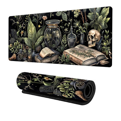 Dark Academia Pattern Mouse Pad, 1 Count Rectangle Gaming Mouse Pad, Mouse Mat, Non-Slip Rubber Base Desk Mat for Gaming & Office & Workspace, Office Accessories, Desktop Accessory, Gaming Mousepad