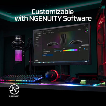 Pulsefire Haste 2 – Wireless Gaming Mouse- Ultra Lightweight, 61G, 100 Hour Battery Life, Dual Wireless Connectivity, Precision Sensor - Black