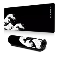 Wave Pattern Mouse Pad, 1 Count Anti-Slip Rubber Base Mouse Pad, Large Gaming Mouse Pad, Office Accessories