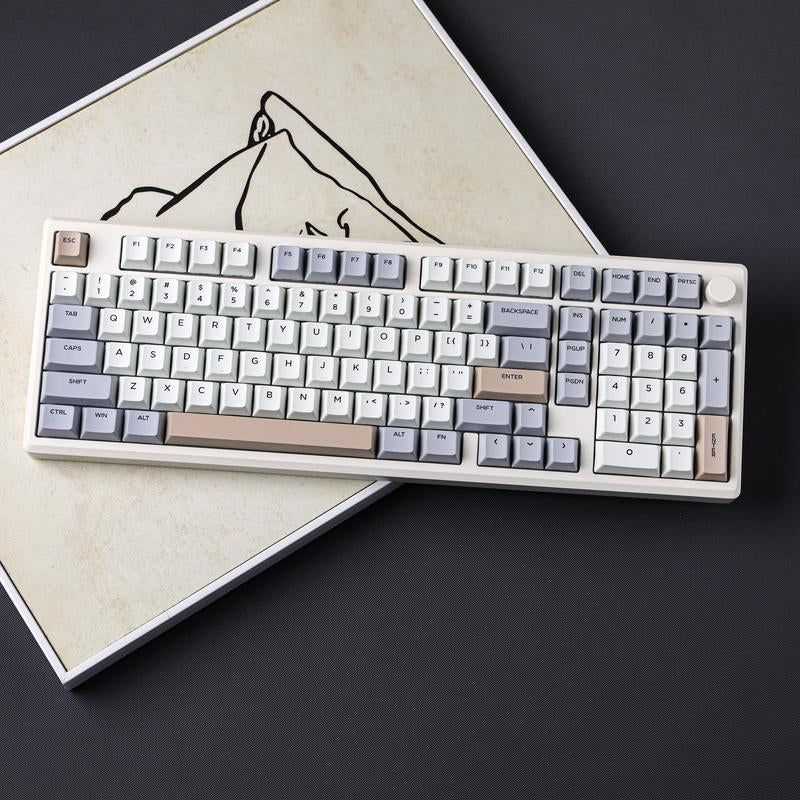 Epomaker Galaxy100 1800 ANSI Layout via Gaming Wireless Keyboard with Knob - Aluminum Gasket Keyboard with Cushioning Materials South-Facing RGB Backlight Hot-Swappable Creamy Keyboards Tri-Mode USB Charging Bluetooth Custom Tiktokshopbacktoschool
