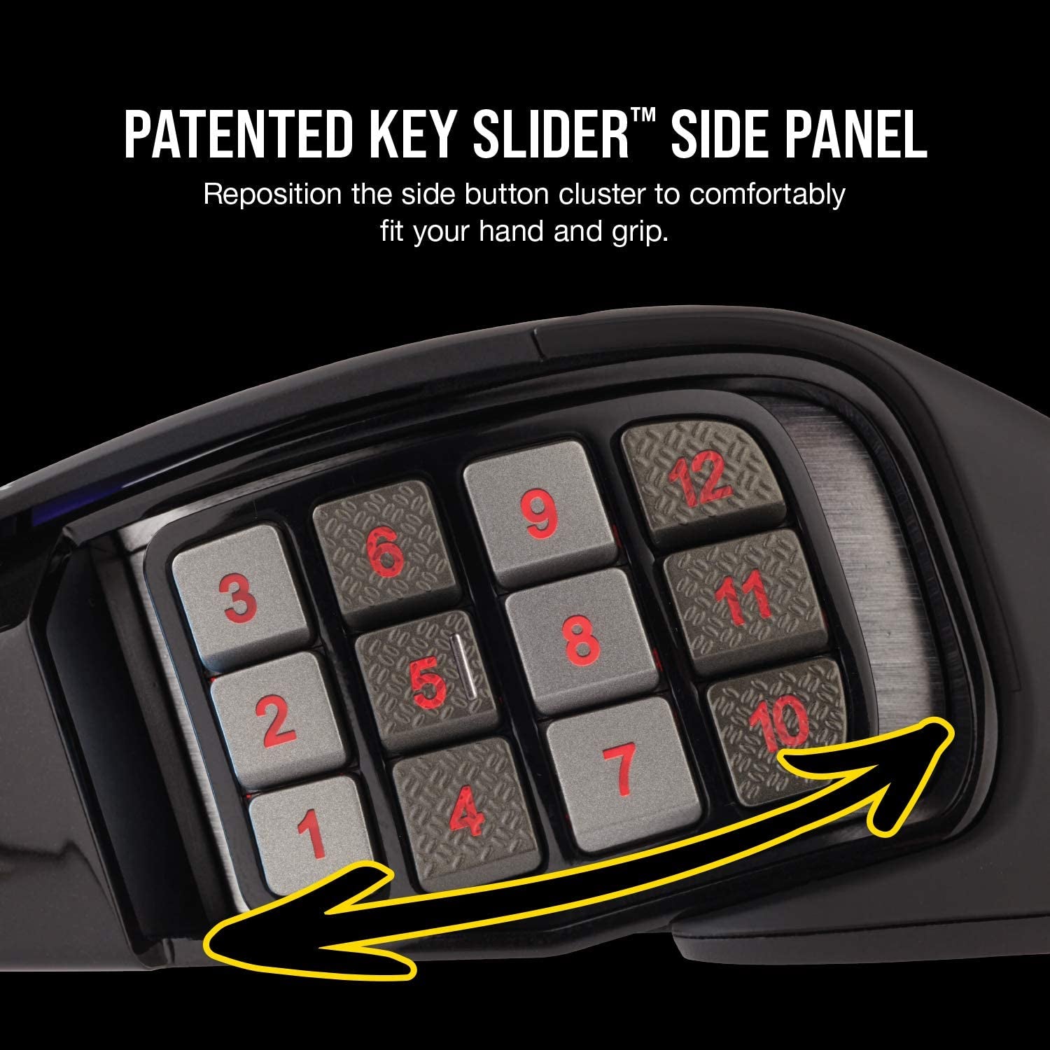 SCIMITAR RGB ELITE Gaming Mouse for MOBA, MMO - 18,000 DPI - 17 Progammable Buttons - Icue Compatible - Black