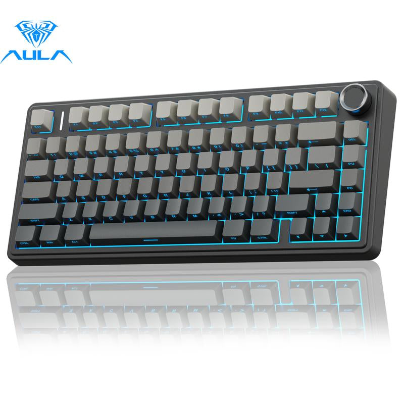 AULA F75 Pro Mechanical Keyboard RGB Backlit 2.4G Wireless Bluetooth Hot-Swappable Gaming Keyboard for Gamers Gaming PC Accessories Gasket Custom Creamy Keyboard Tiktokshopbacktoschool