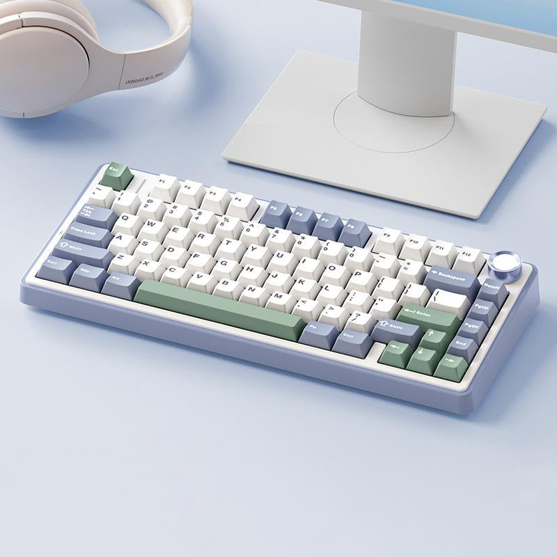 F75 Wireless Mechanical Keyboard Bluetooth Three-Mode Customized Gasket Full-Key Hot-Swappable 2.4 Wireless Keyboard Gaming Wired Keyboard