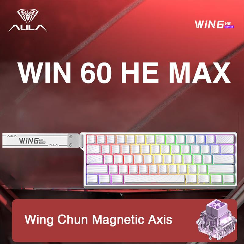 [New]Aula WIN68/WIN60 HE Magnetic Keyboard with Adjustable Actuation, Hall Effect Keyboard with 0.3Ms Latency, 65% Wired Compact Keyboard, 8000 Hz Polling Rate, Hot-Swap College School Supplies Tiktokshopbacktoschool