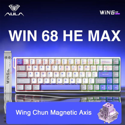 [New]Aula WIN68/WIN60 HE Magnetic Keyboard with Adjustable Actuation, Hall Effect Keyboard with 0.3Ms Latency, 65% Wired Compact Keyboard, 8000 Hz Polling Rate, Hot-Swap College School Supplies Tiktokshopbacktoschool