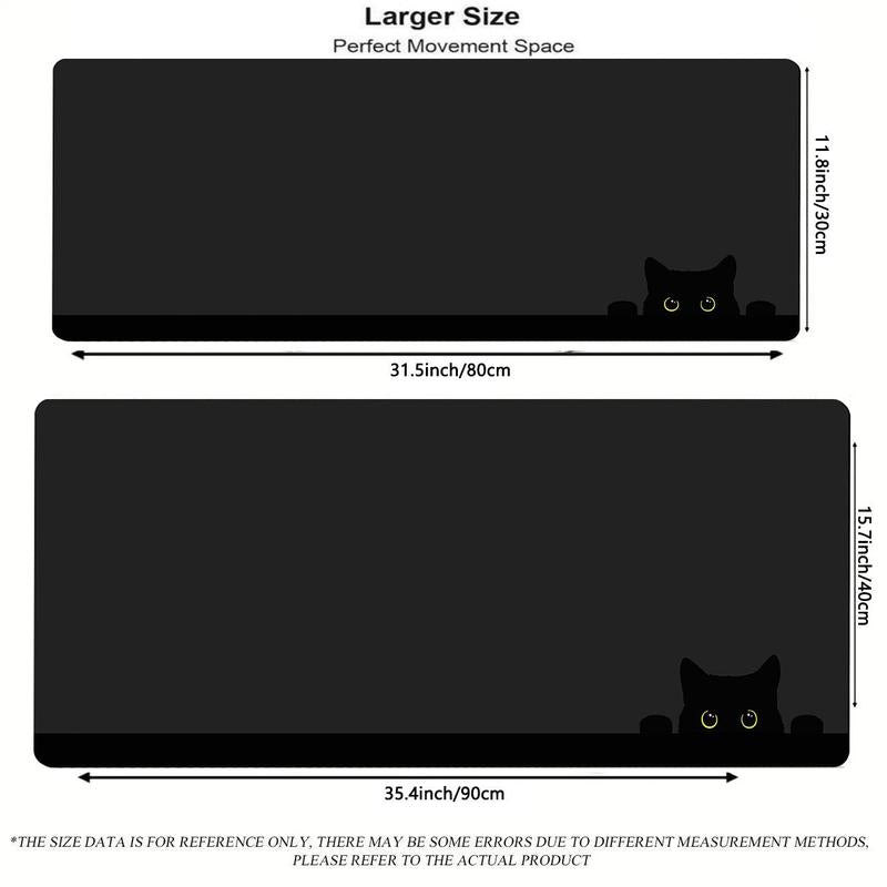 Cute Cat Pattern Mouse Pad, 1 Count Large Gaming Mouse Mat, Non-Slip Rubber Base Mousepad, Keyboard Mat, Desk Pad for Home Office, Desk Accessories